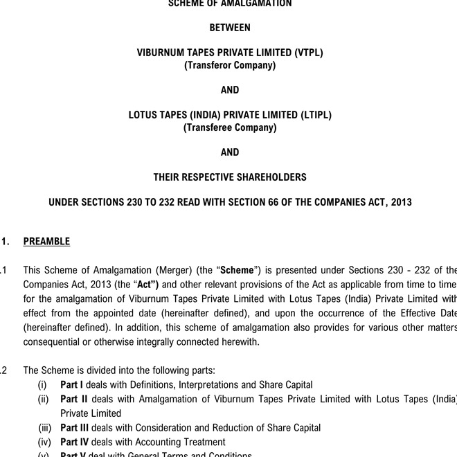 Revised Merger Scheme 